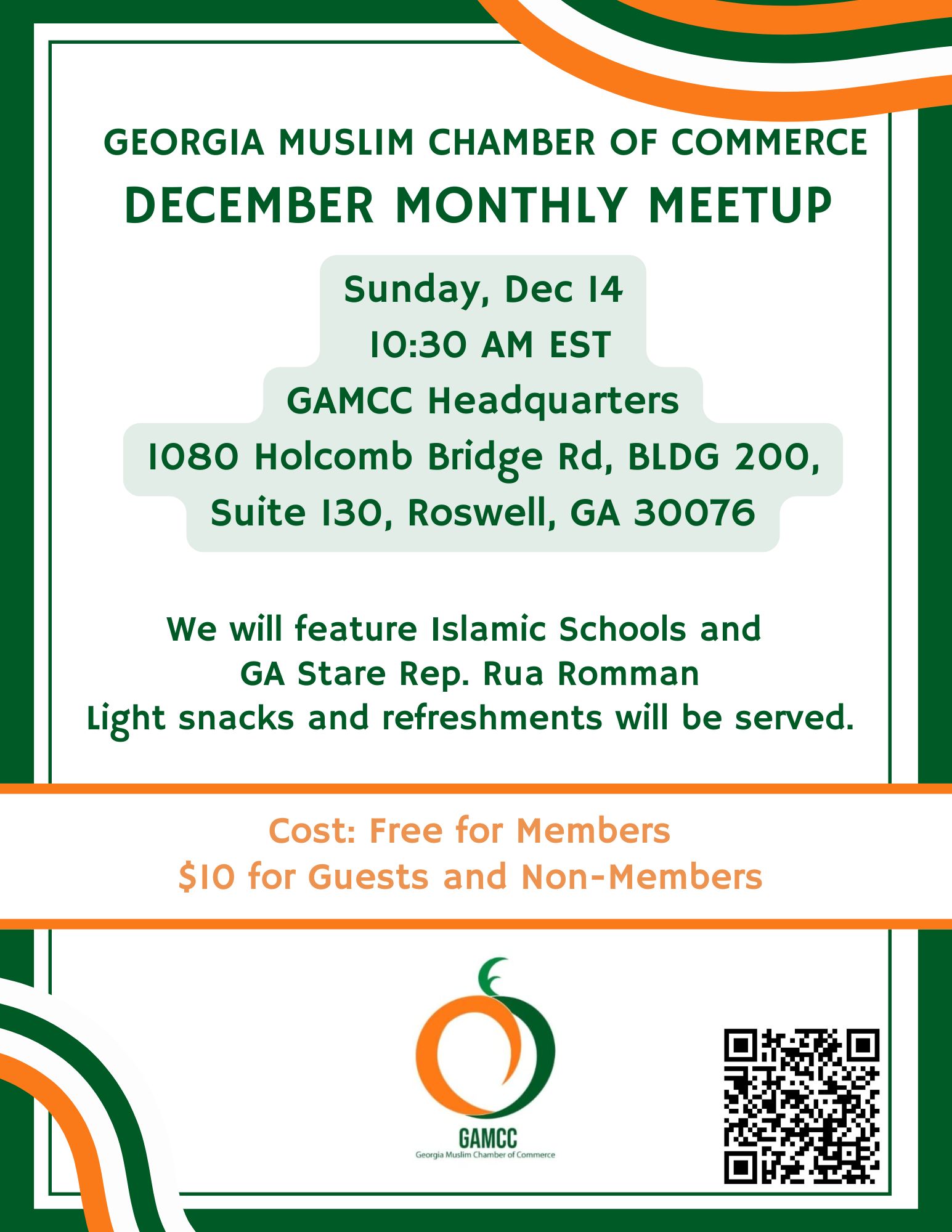 GA Muslim Chamber December Networking Event